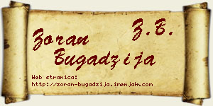 Zoran Bugadžija vizit kartica